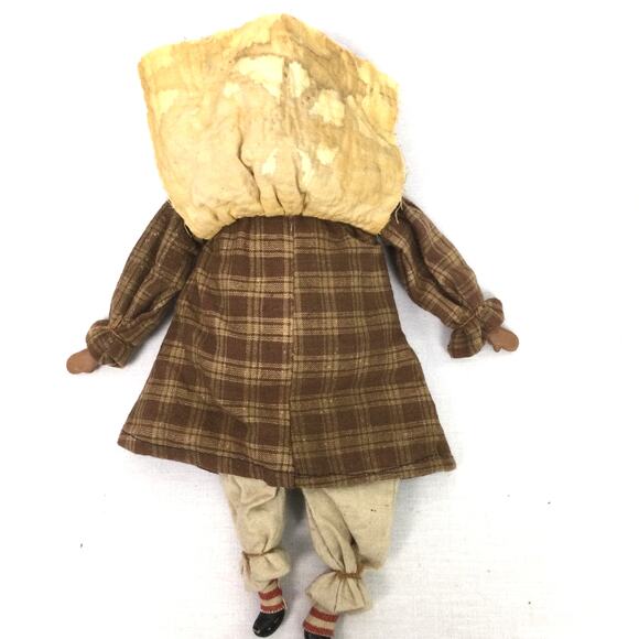 Vintage Handmade Collectible Primitive Folk Art Raggedy Ann Rustic 11" Rag Doll - Picture 5 of 13